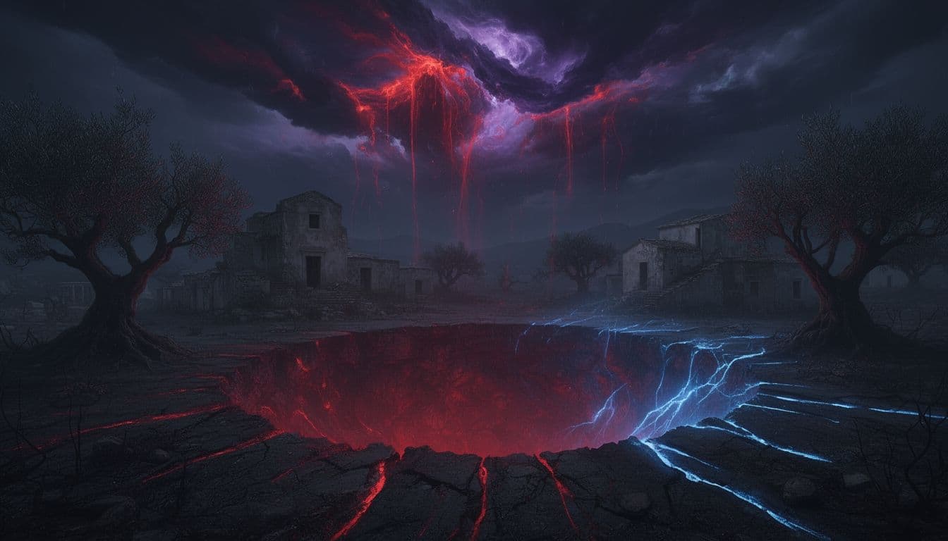 Bóng Đêm Megaplatanos: Khi Bầu Trời Hy Lạp Rỉ Máu