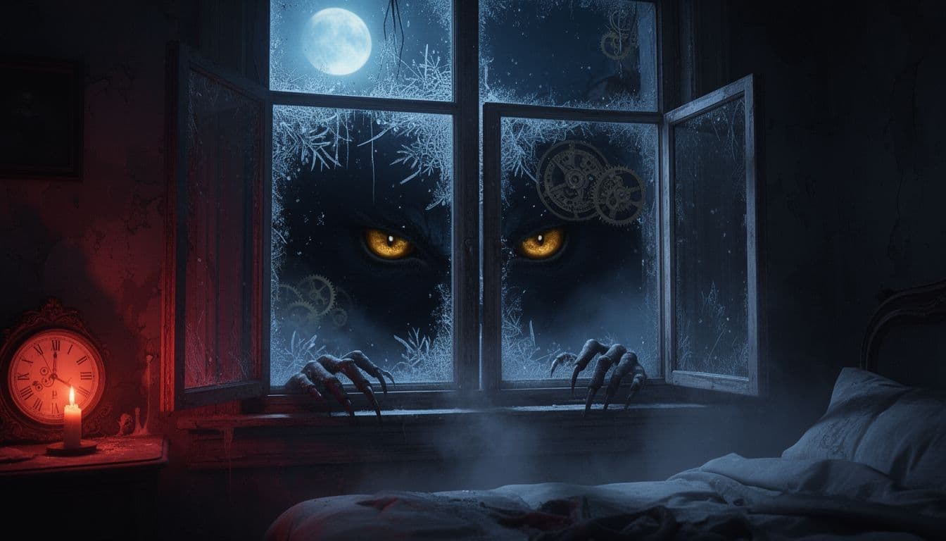 Tiếng Lách Cách Bên Cửa Sổ: Đôi Mắt Vàng Trong Bóng Tối